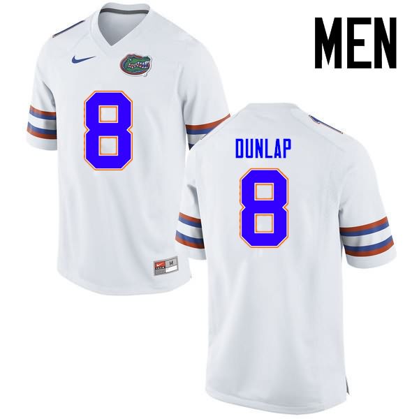 Men's NCAA Florida Gators Carlos Dunlap #8 Stitched Authentic Nike White College Football Jersey GHG2465SU